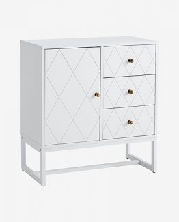 Art Déco skåp i vitt